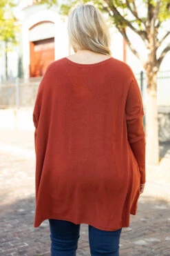 Snow Whispers Tunic, Rust -Chic Soul Store SnowWhispersTunic Rust