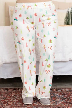 Snow Wishes Pajama Pants, White