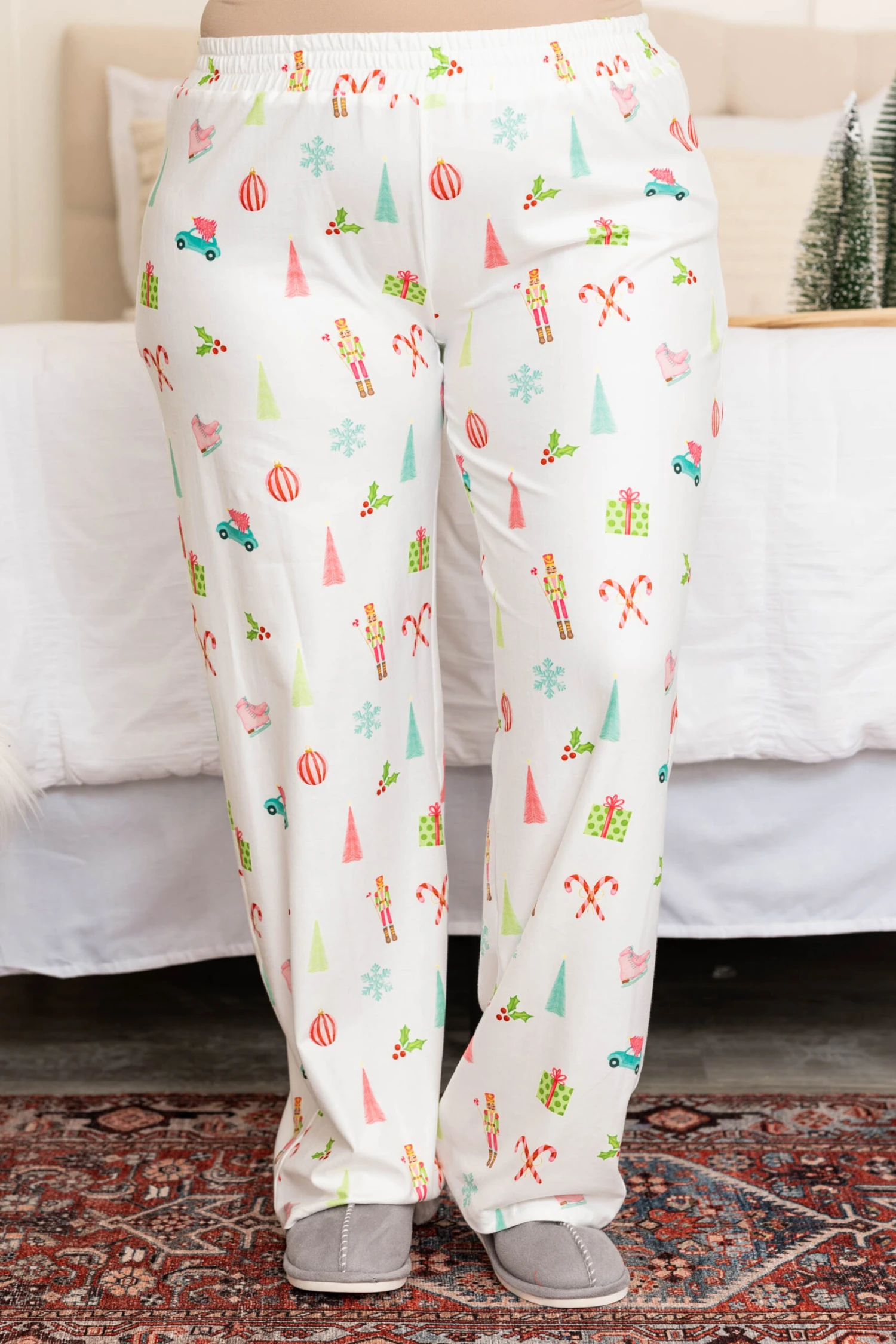 Snow Wishes Pajama Pants, White 3 Snow Wishes Pajama Pants, White