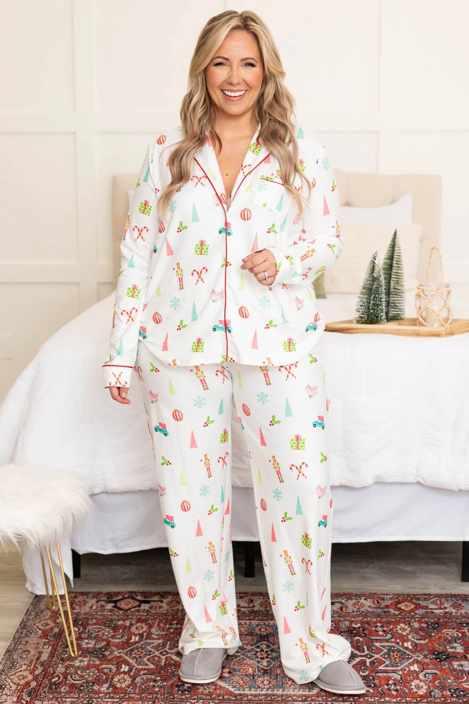 Snow Wishes Pajama Pants, White 4 Snow Wishes Pajama Pants, White - Image 2