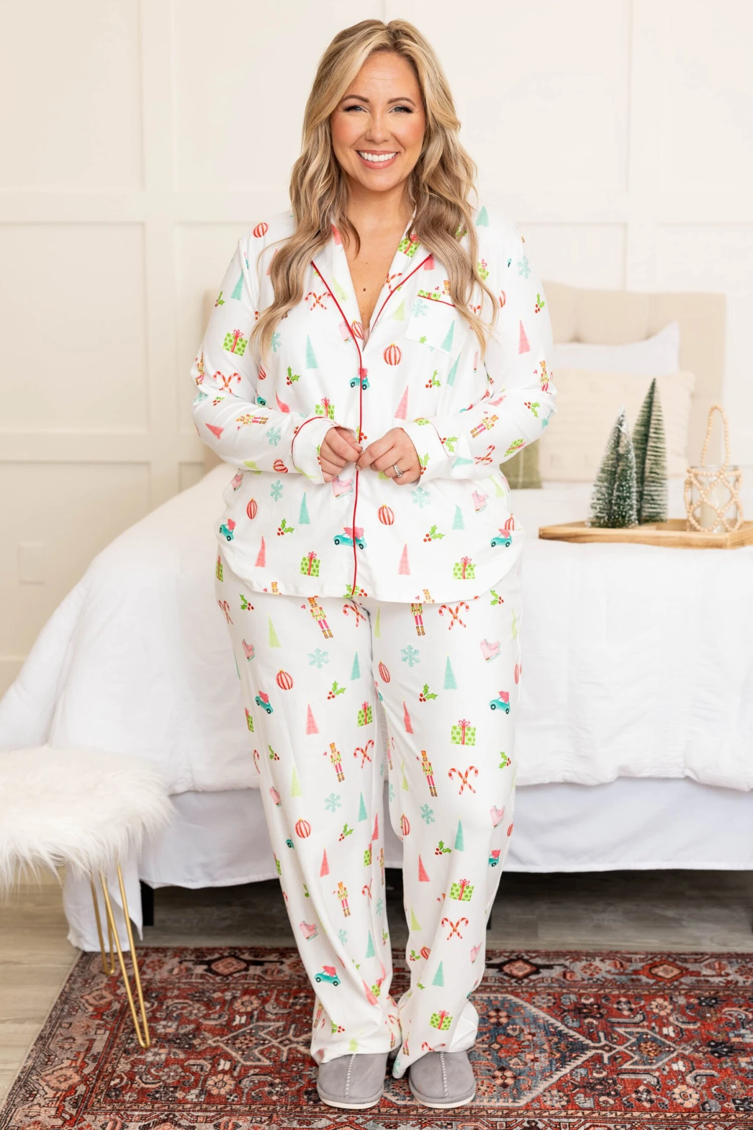 Snow Wishes Pajama Pants, White 6 Snow Wishes Pajama Pants, White - Image 4