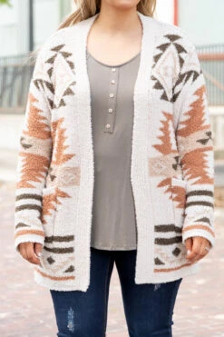 Snowy Pines Cardigan, Cream -Chic Soul Store SnowyPinesCardigan Cream 9962