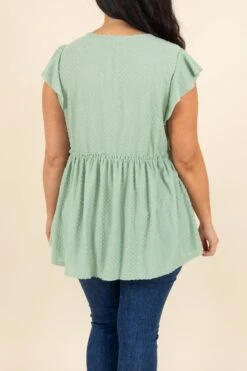 So Much Caring Top, Sage -Chic Soul Store SoMuchCaringTop Sage