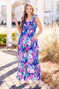 So Unpredictable Jumpsuit, Blue