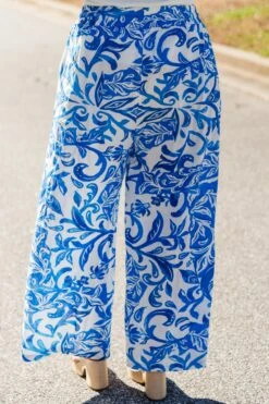 So Much To See And Do Pant, Blue -Chic Soul Store So Much To See And Do Pant Blue