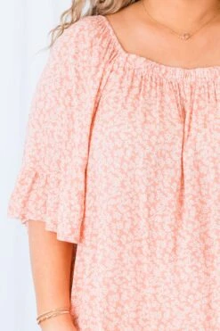 Soaking In The Joy Top, Salmon -Chic Soul Store SoakingInTheJoyTop Salmon 4