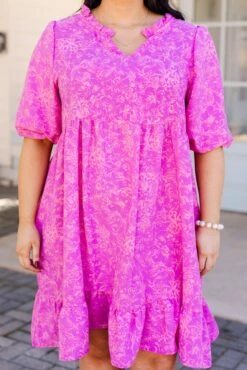 Soft And Sound Dress, Pink -Chic Soul Store SoftAndSoundDress Pink 2
