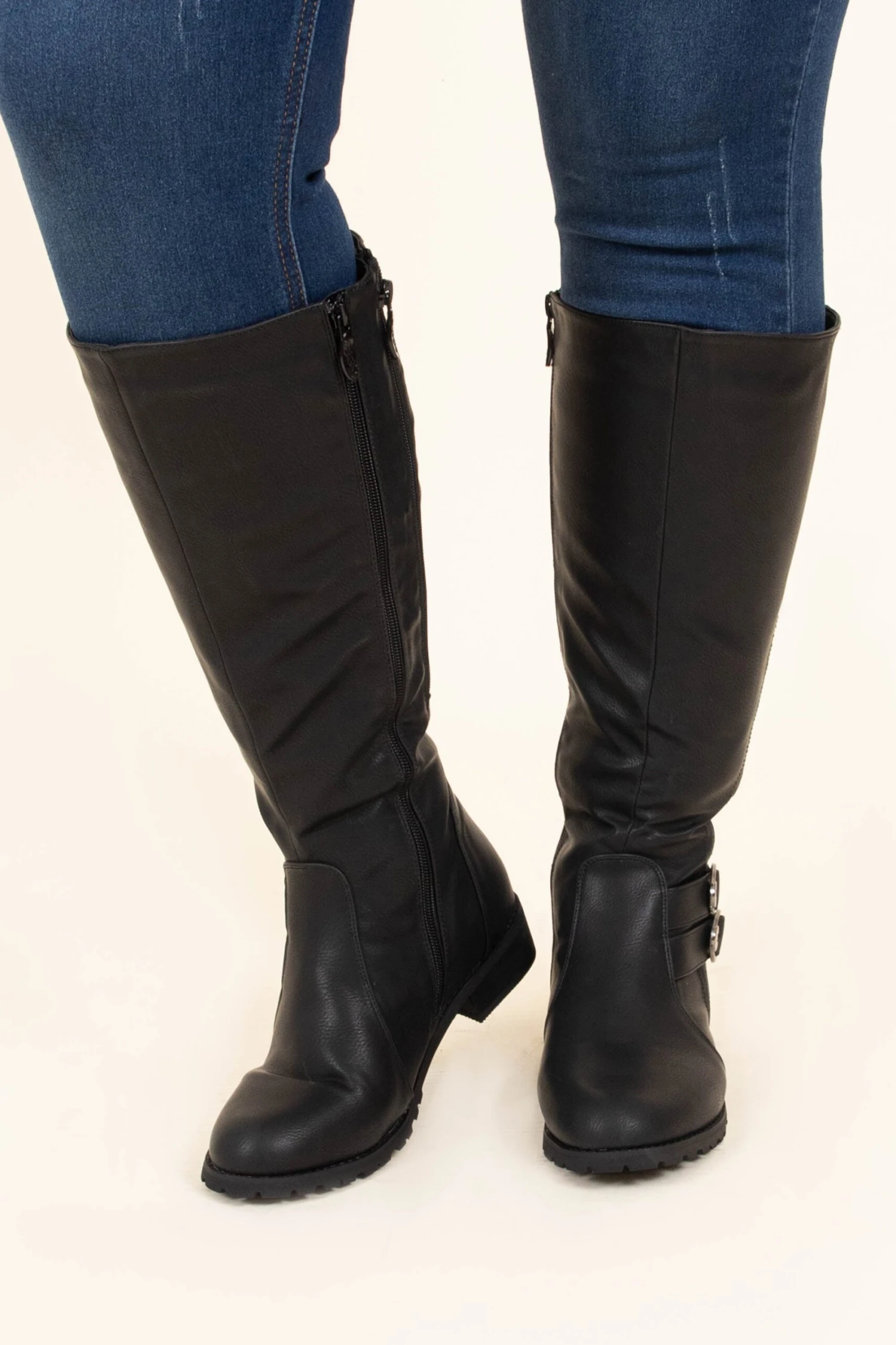 Solely Mine Wide Calf Boots, Black 4 Solely Mine Wide Calf Boots, Black - Image 2