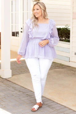 Somebody Like You Top, Lavender -Chic Soul Store SomebodyLikeYouTop Lavender 1166