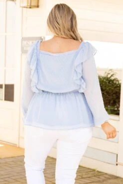 Somebody Like You Top, Light Blue 12 Somebody Like You Top, Light Blue -Chic Soul Store SomebodyLikeYouTop LightBlue 9758