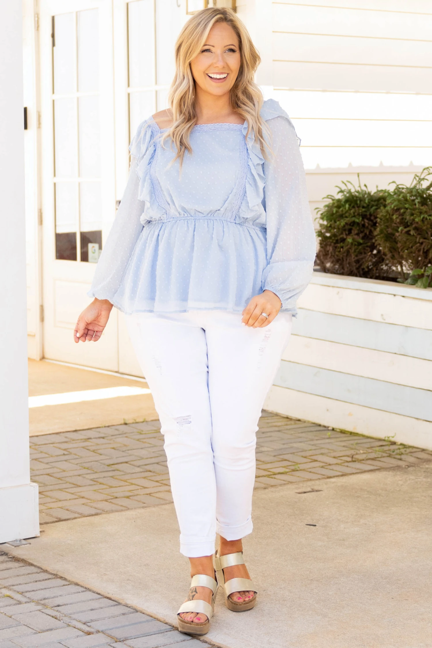 Somebody Like You Top, Light Blue 5 Somebody Like You Top, Light Blue - Image 3