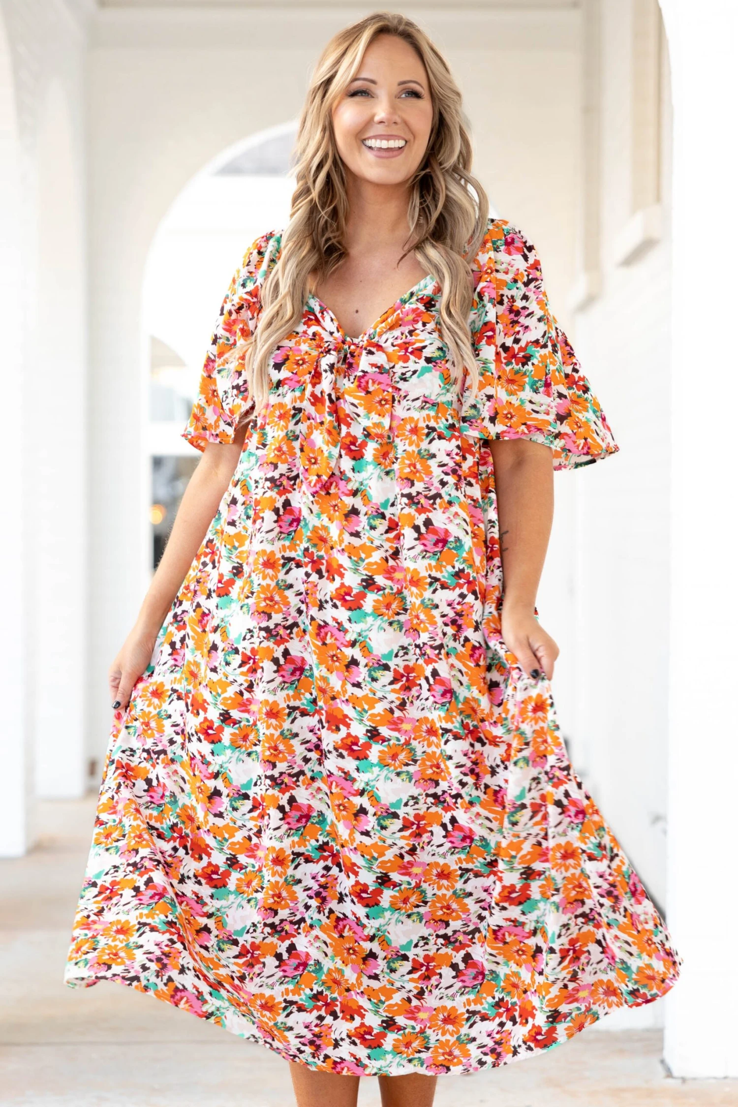 Someday We Will Know Dress, Orange 3 Someday We Will Know Dress, Orange