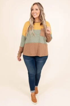 Someone To Believe In Sweater, Mustard -Chic Soul Store SomeoneToBelieveInSweater Mustard 8664