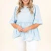 Somethin' Special Top, Light Blue -Chic Soul Store Somethin SpecialTop LightBlue 9250
