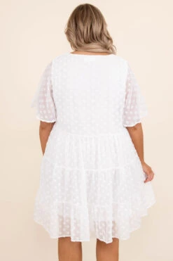 Sophisticated Look Dress, White -Chic Soul Store SophisticatedLookDress White 7041