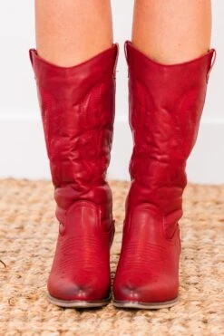 Sole Of Their Own Boots, Red -Chic Soul Store SoulOfTheirOwnBoots Red 3