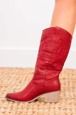 Sole Of Their Own Boots, Red -Chic Soul Store SoulOfTheirOwnBoots Red 4