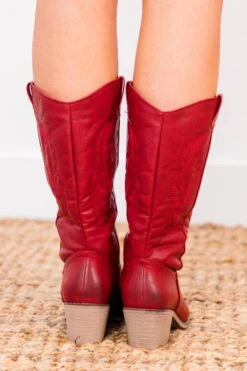 Sole Of Their Own Boots, Red -Chic Soul Store SoulOfTheirOwnBoots Red 5