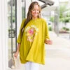 Soulful Sunshine Boyfriend Tee, Olive Mustard -Chic Soul Store SoulfulSunshineBoyfriendTee OliveMustard