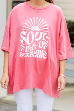 Soulshine Boyfriend Tee, Desert Rose -Chic Soul Store SoulshineBoyfriendTee DesertRose 2