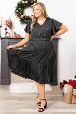 Southern Soul Dress, Charcoal -Chic Soul Store SouthernSoulDress Charcoal 3