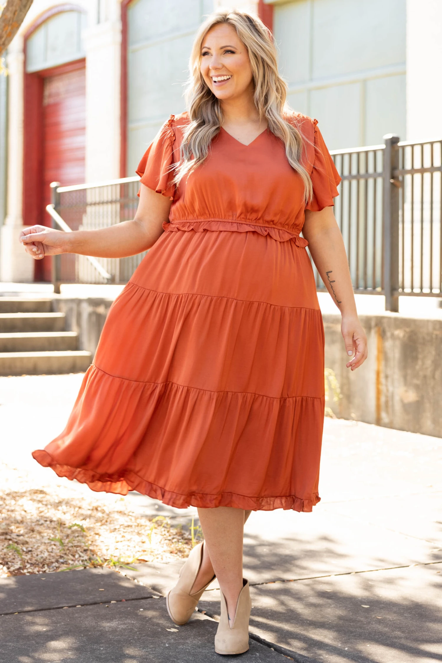 Southern Soul Dress, Rust 4 Southern Soul Dress, Rust - Image 2