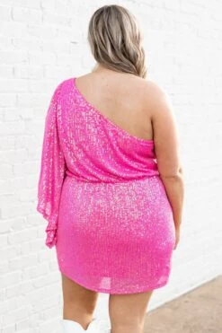 Sparkling Love Dress, Pink -Chic Soul Store SparklingLoveDress Pink 0709