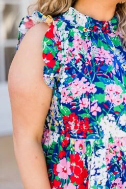 Spinning Around In Circles Dress, Navy -Chic Soul Store SpinningAroundInCirclesDress Navy 7