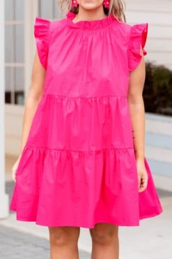 Spinning Around In Circles Dress, Pink -Chic Soul Store SpinningAroundInCirclesDress Pink GoneFlowerPickingPurse Multi 0118