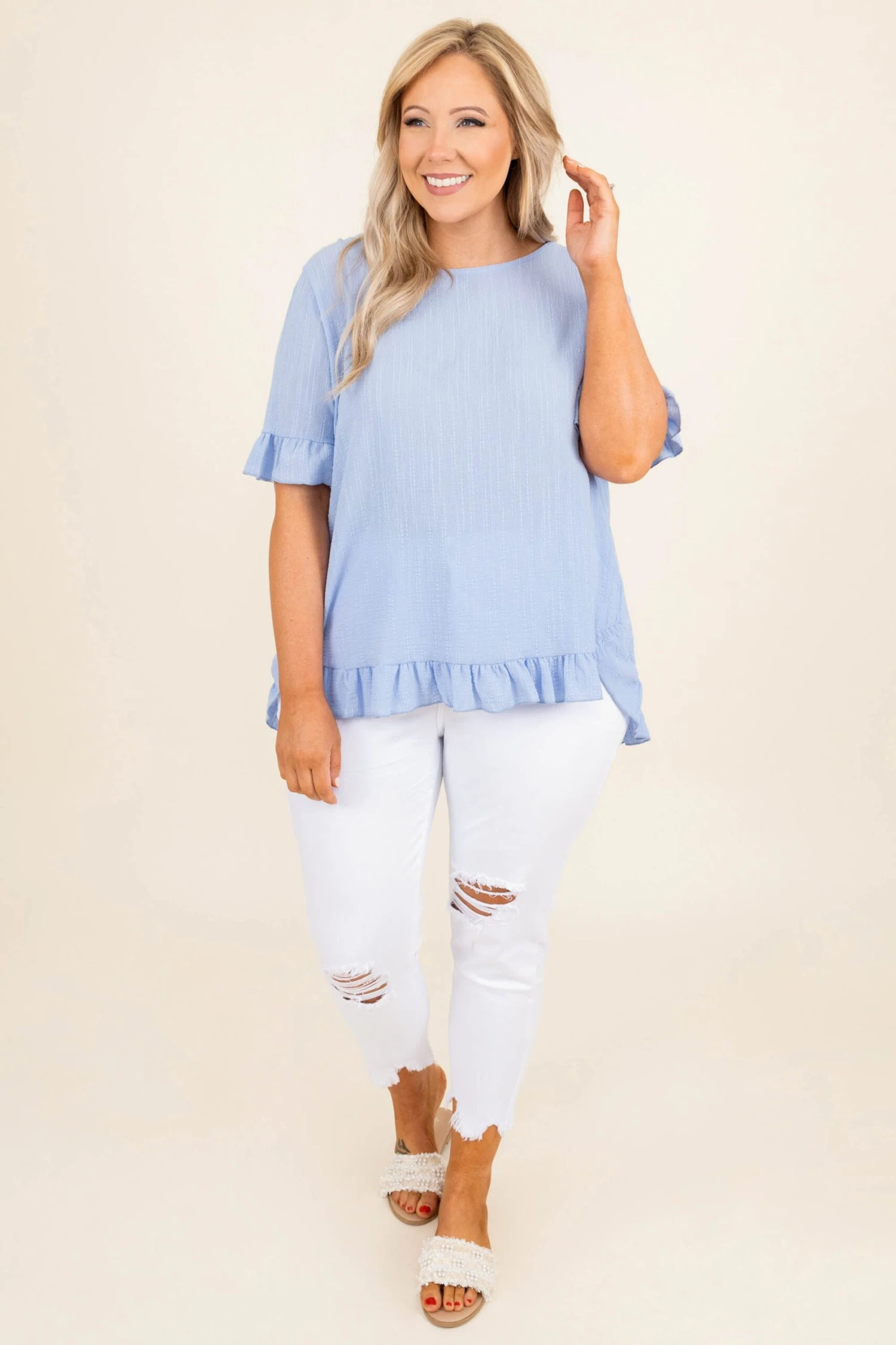 Spotlight All Over Jeans, White 4 Spotlight All Over Jeans, White - Image 2