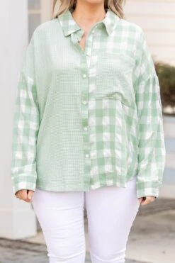 Spring Garden Top, Sage 12 Spring Garden Top, Sage -Chic Soul Store SpringGardenTop Sage 9226