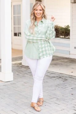 Spring Garden Top, Sage 10 Spring Garden Top, Sage -Chic Soul Store SpringGardenTop Sage 9230