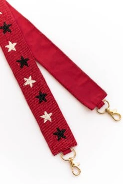 Star Of The Team Beaded Purse Strap, Red 8 Star Of The Team Beaded Purse Strap, Red -Chic Soul Store StarOfTheTeamBeadedPurseStrap Red