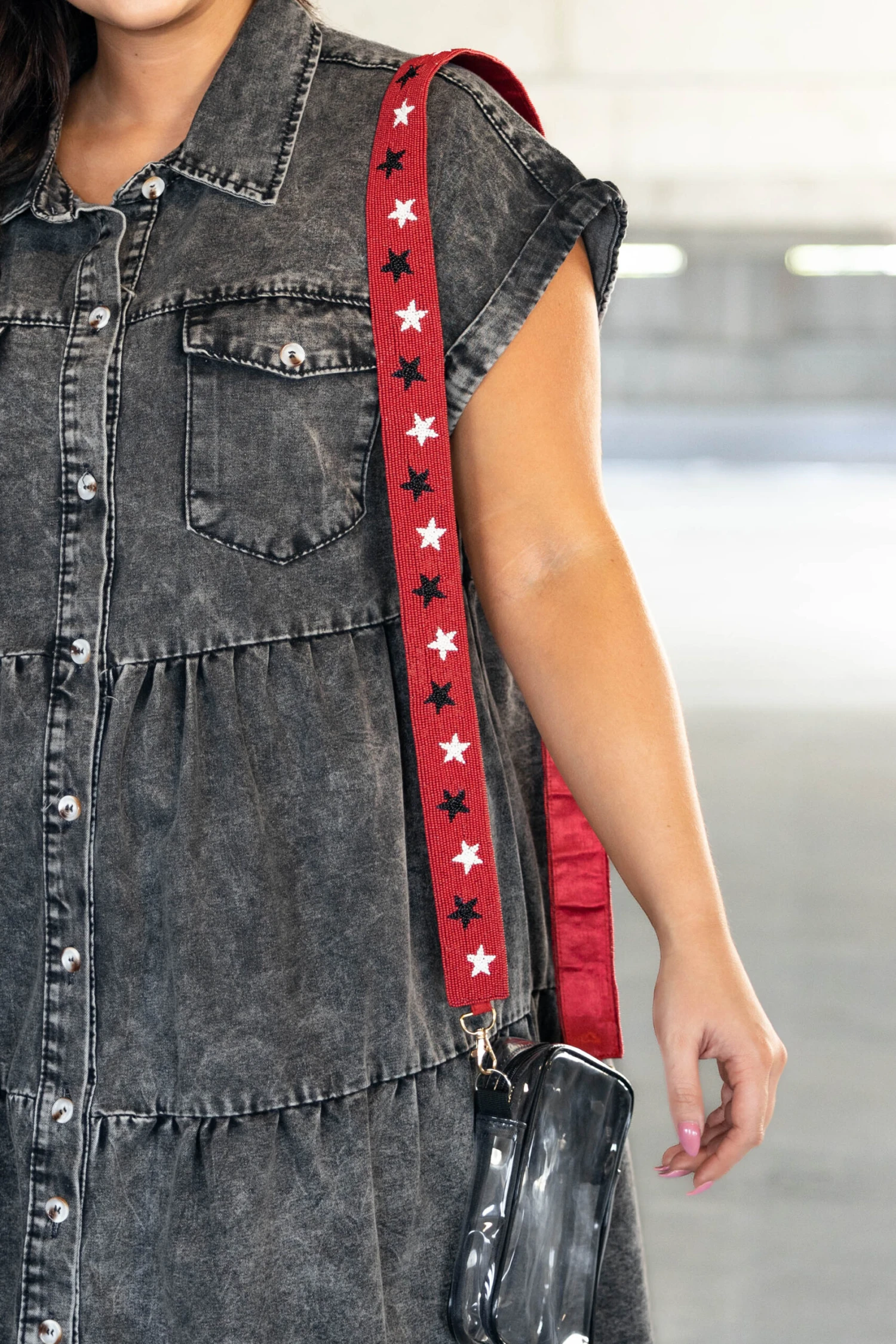 Star Of The Team Beaded Purse Strap, Red 4 Star Of The Team Beaded Purse Strap, Red - Image 2