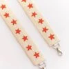 Star Of The Team Beaded Purse Strap, White Orange -Chic Soul Store StarOfTheTeamBeadedPurseStrap WhiteOrange