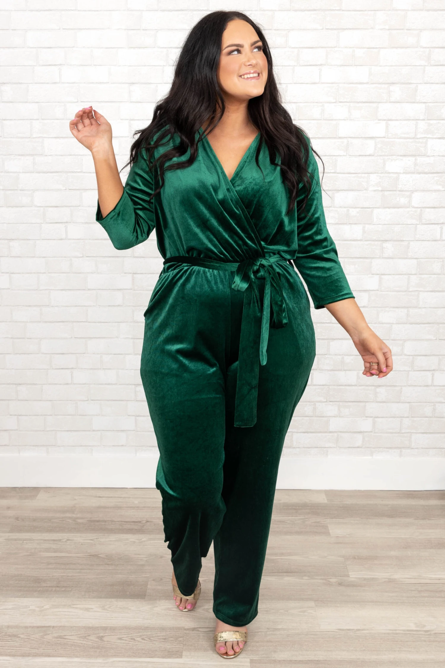 Stare At Me Jumpsuit, Hunter Green 4 Stare At Me Jumpsuit, Hunter Green - Image 2