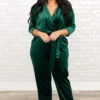 Stare At Me Jumpsuit, Hunter Green