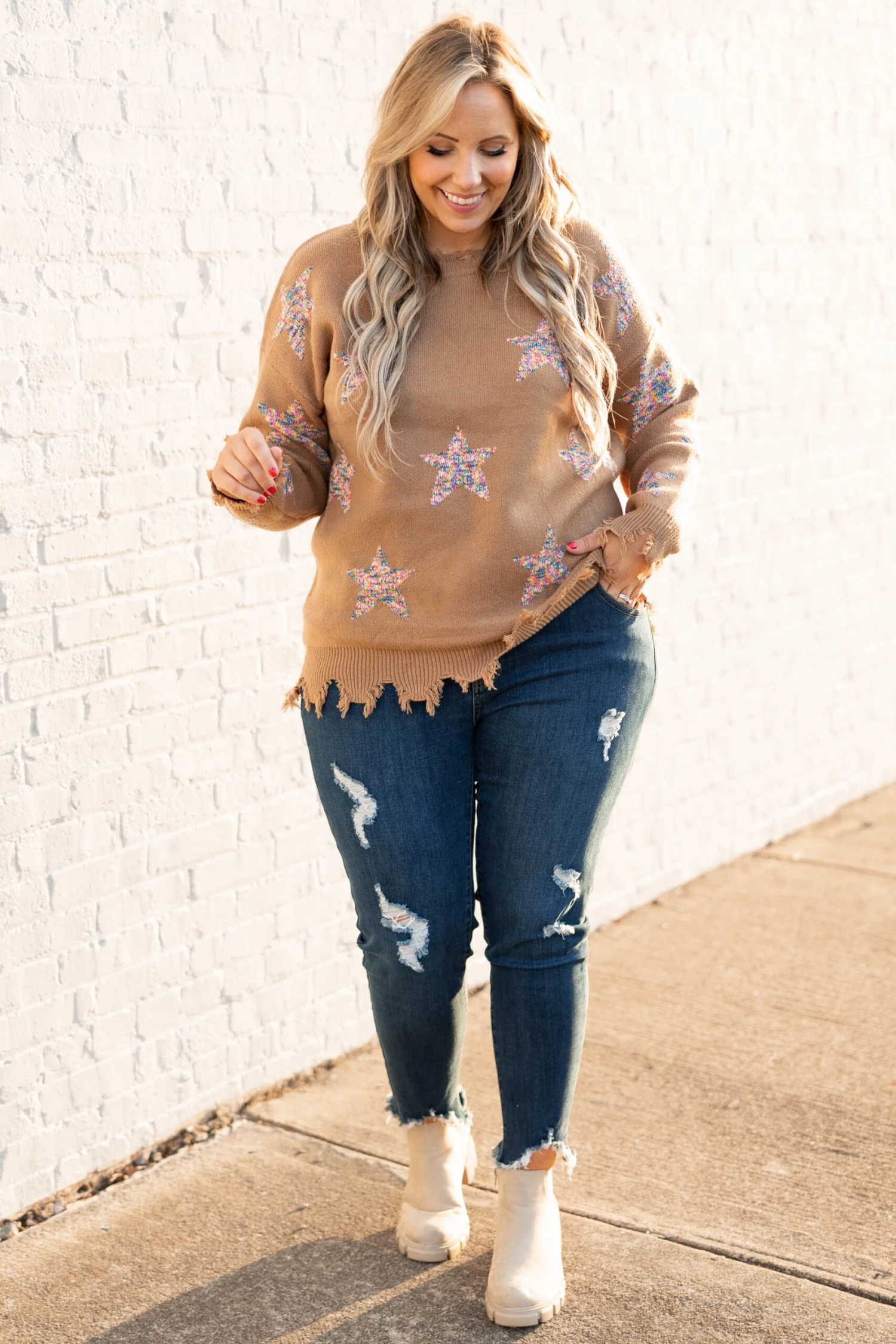 Starlight Swooning Sweater, Camel 4 Starlight Swooning Sweater, Camel - Image 2