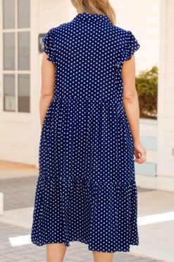 Stars Through The Night Midi Dress, Navy 12 Stars Through The Night Midi Dress, Navy -Chic Soul Store StarsThroughTheNightMidiDress Navy