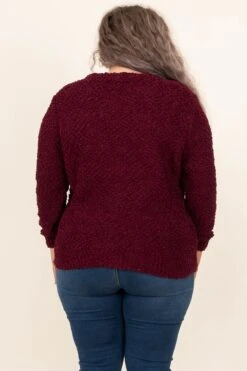 State Of Dreaming Cardigan, Dark Burgundy -Chic Soul Store StateOfDreamingCardigan DarkBurgundy 1295