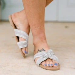 Stay On Course Sandals, Silver -Chic Soul Store StayOnCourseSandals Silver 7