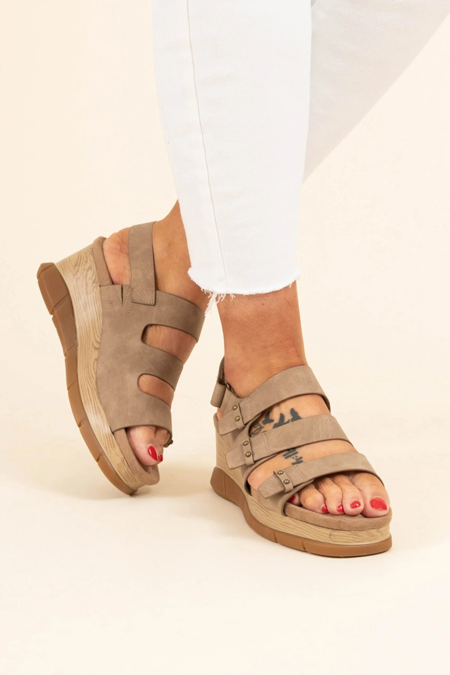 Step In Time Wedges, Taupe 3 Step In Time Wedges, Taupe