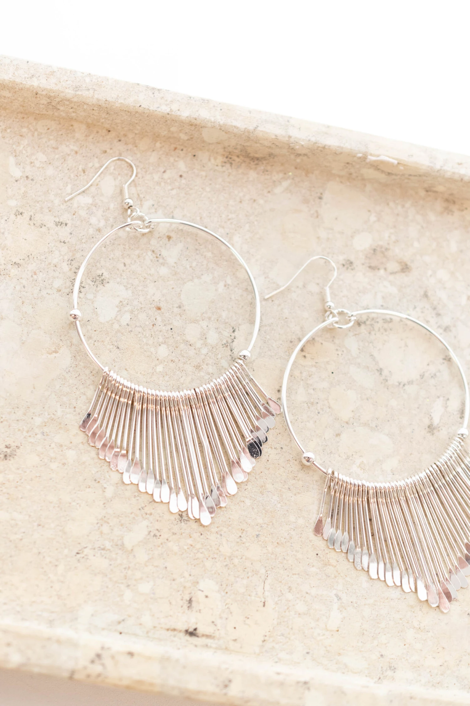 Sticks And Stones Earrings, Silver 4 Sticks And Stones Earrings, Silver - Image 2