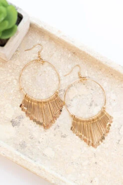 Sticks And Stones Earrings, Gold