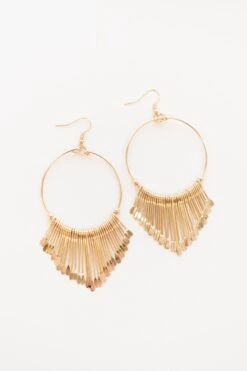 Sticks And Stones Earrings, Gold -Chic Soul Store SticksandStonesEarrings Gold 9242