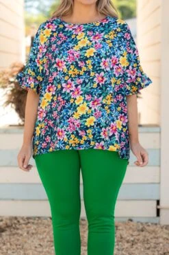 Still In Love With You Top, Navy Floral -Chic Soul Store StillInLoveWithYouTop NavyFloral 4