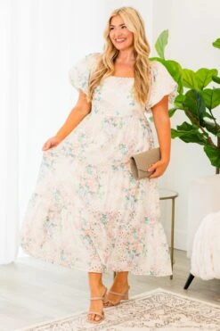 Still On For Brunch Dress, Cream Multi 12 Still On For Brunch Dress, Cream Multi -Chic Soul Store StillOnForBrunchDress Cream 5