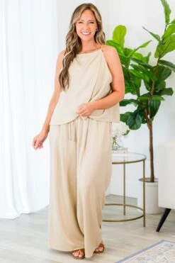 Stolen Glances Pants, Tan -Chic Soul Store StolenGlancesPant Tan 5