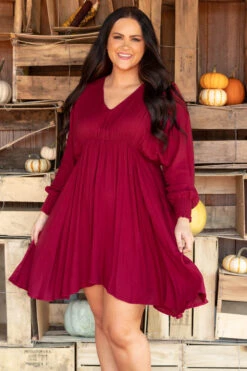 Strawberry Fields Dress, Burgundy