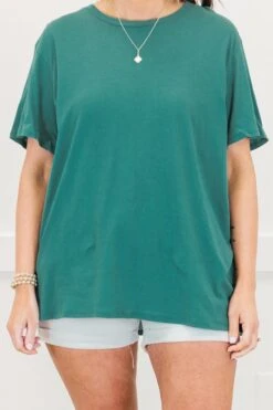 String Of Luck Tee, Dusty Teal -Chic Soul Store StringOfLuckTee DustyTeal 2